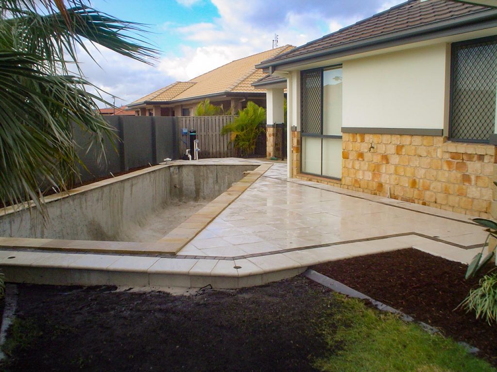 Paved pool surrounds