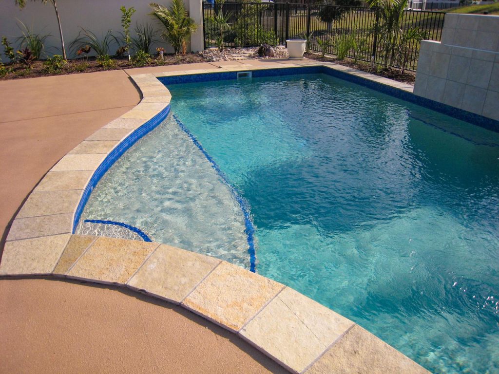 Tiled swimming pool