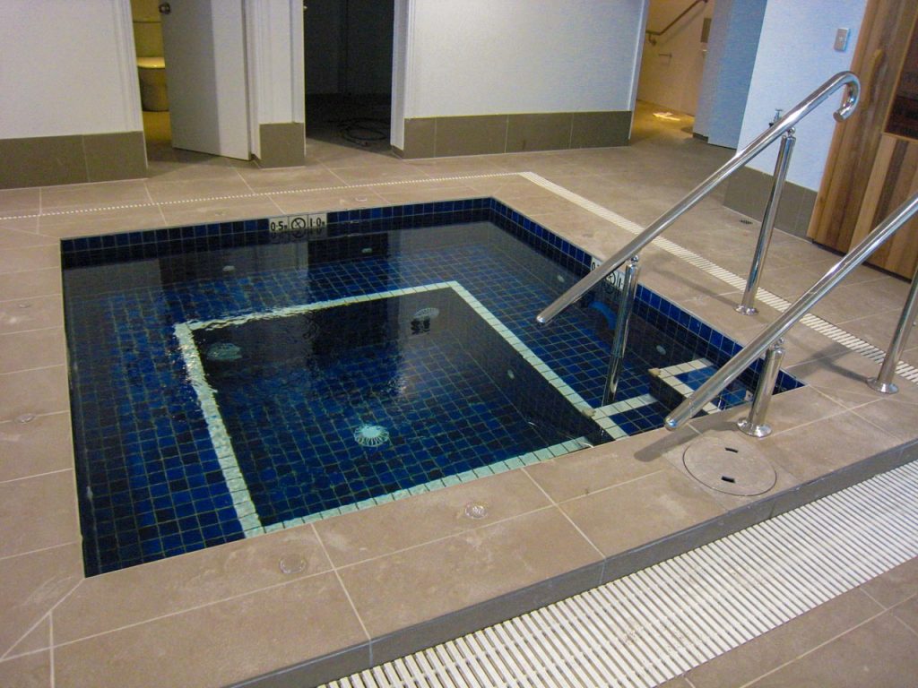 tiled indoor spa