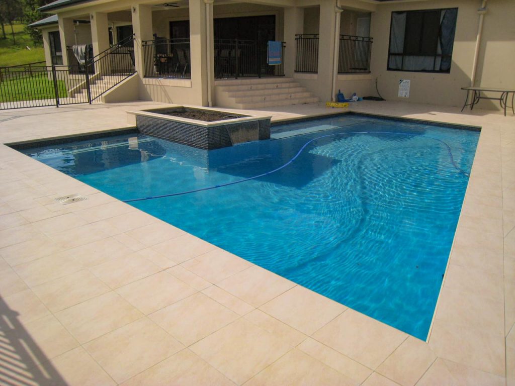 Ttiled swimming pool and outdoor area Gold Coast